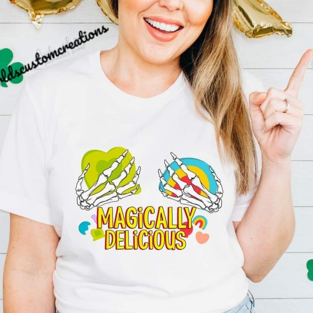 Magically delicious St Patty's day Skellie tee